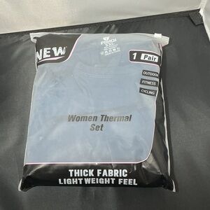 Women's Blue Thermal Set